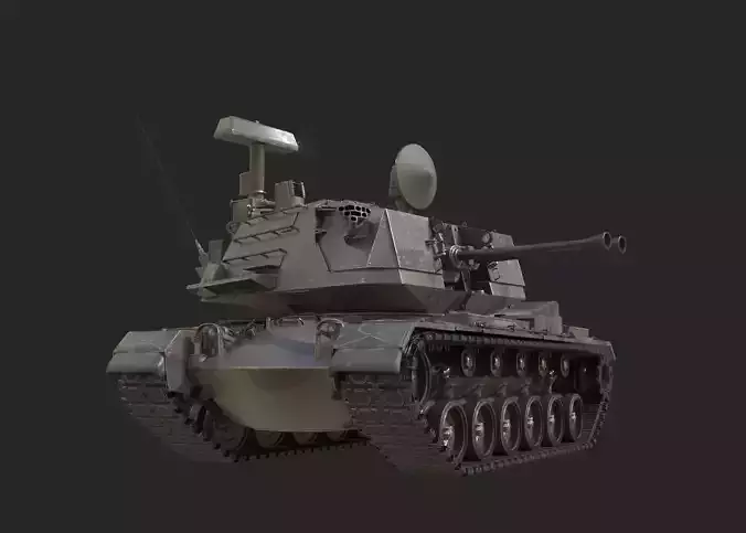 3 coatings of USA ARMY M247 self-propelled anti-aircraft gun