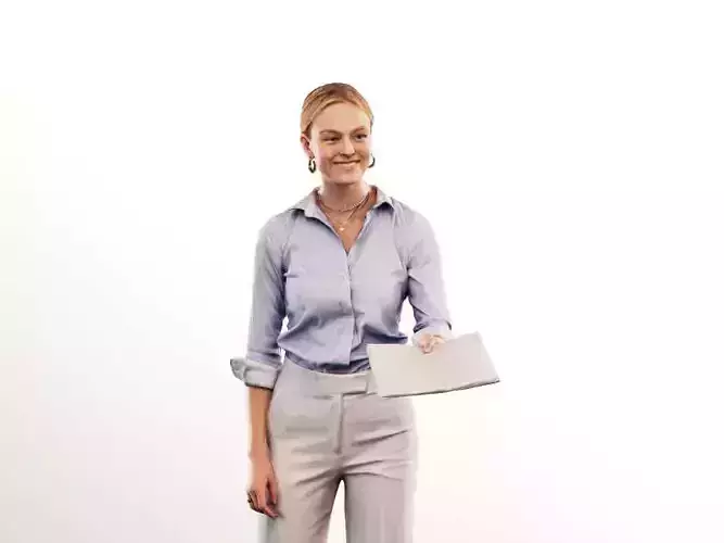 Hedda 13320 - Young Business Woman With Documents