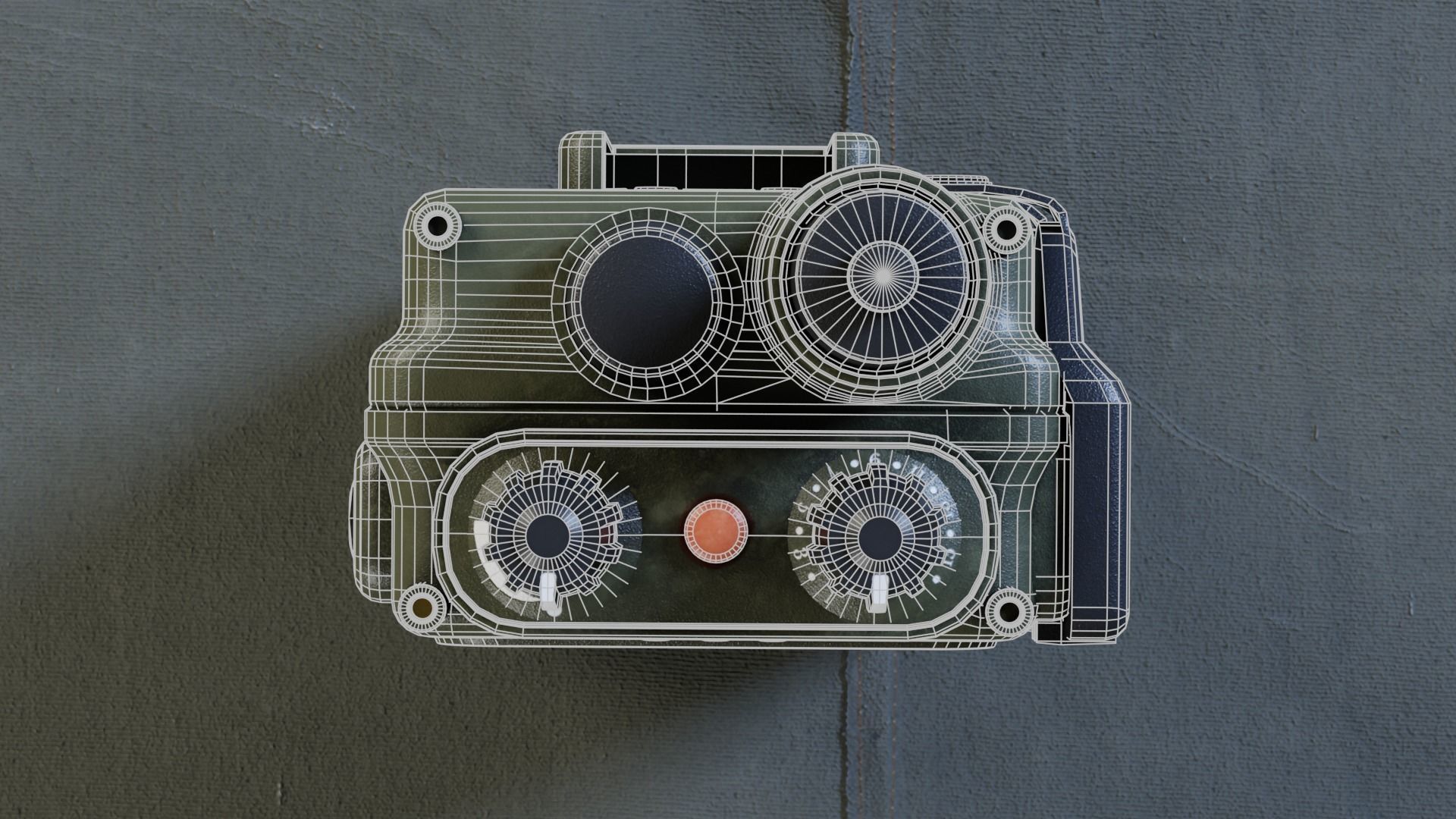 Military Walky Talky Game Asset - Lowpoly Low-poly 3D model_6