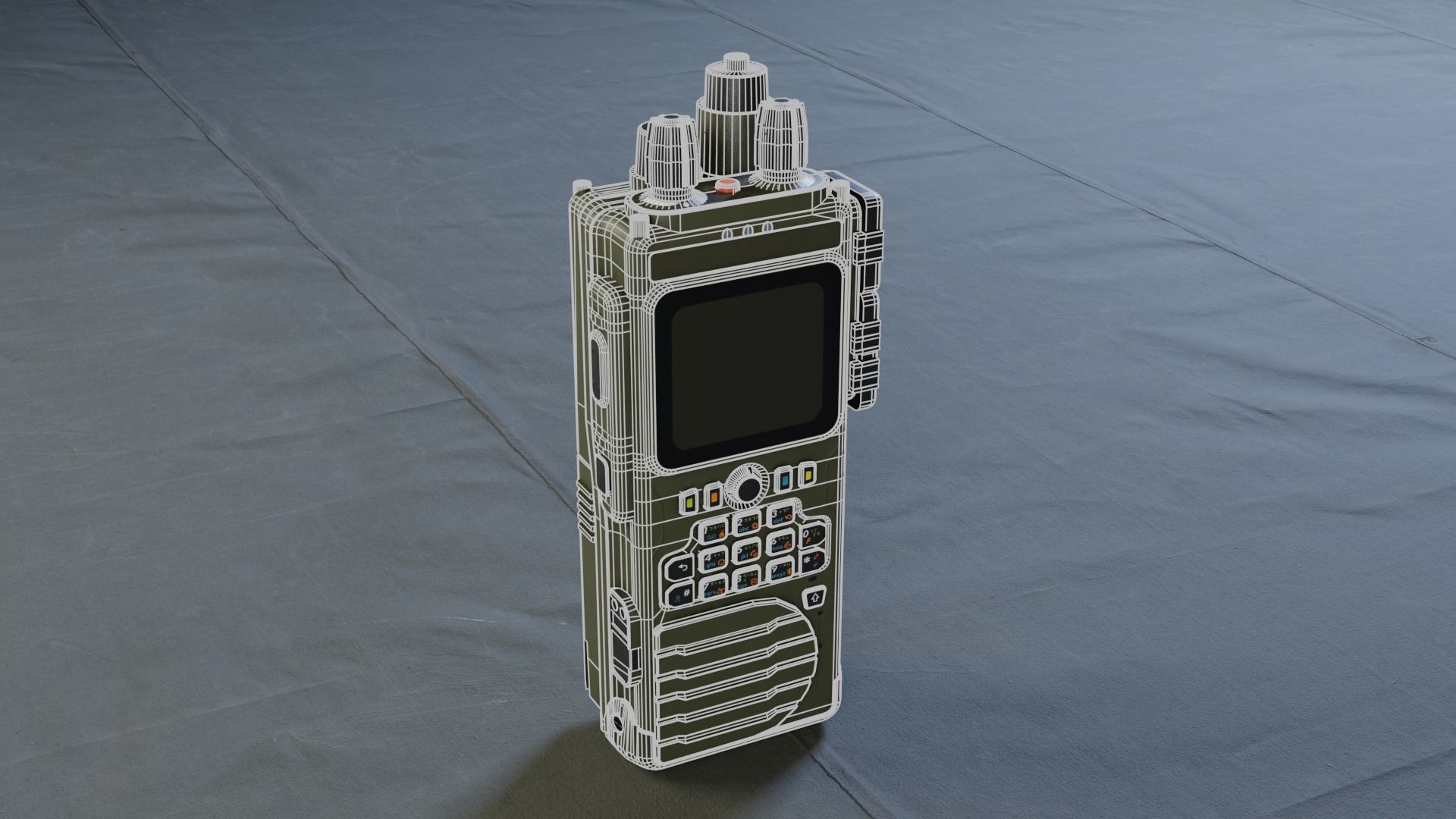 Military Walky Talky Game Asset - Lowpoly Low-poly 3D model_4