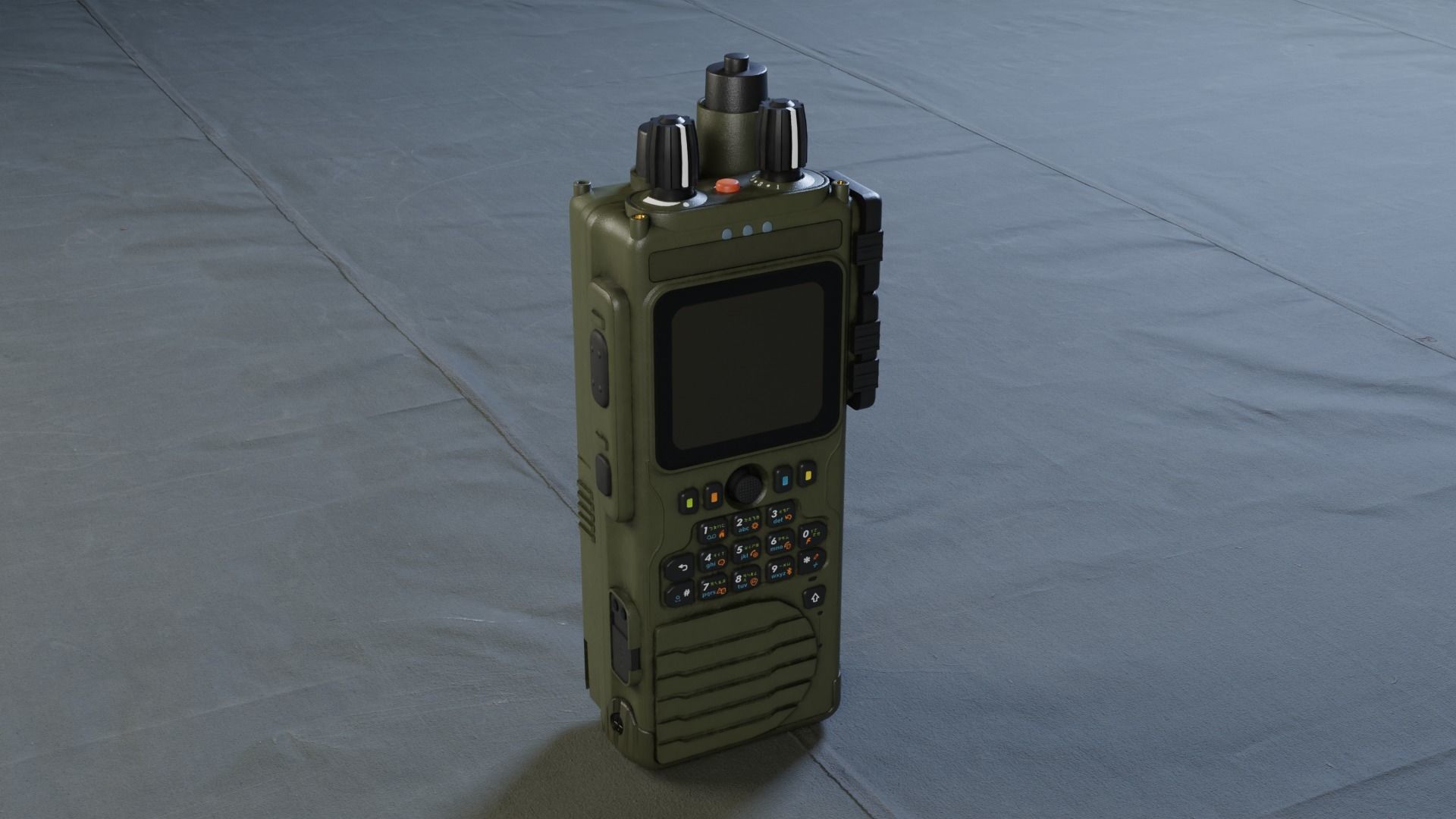 Military Walky Talky Game Asset - Lowpoly Low-poly 3D model_1