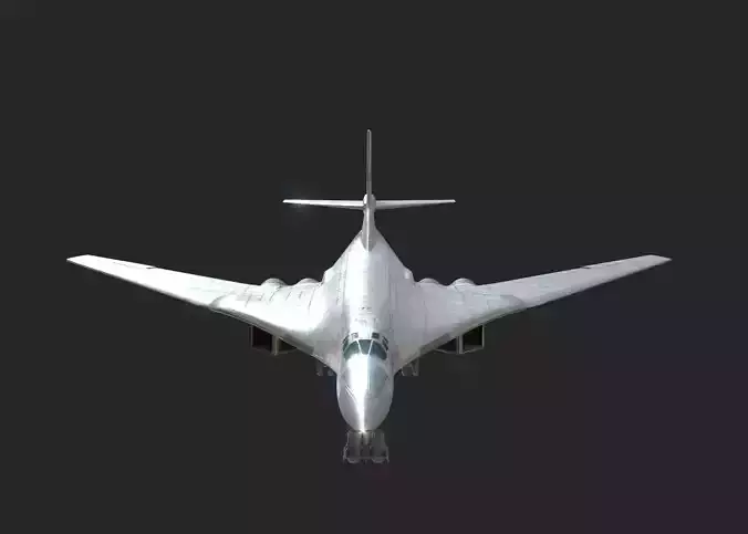 Russian Air Force Tu-160M Blackjack Supersonic Strategic bomber Low-poly 3D model