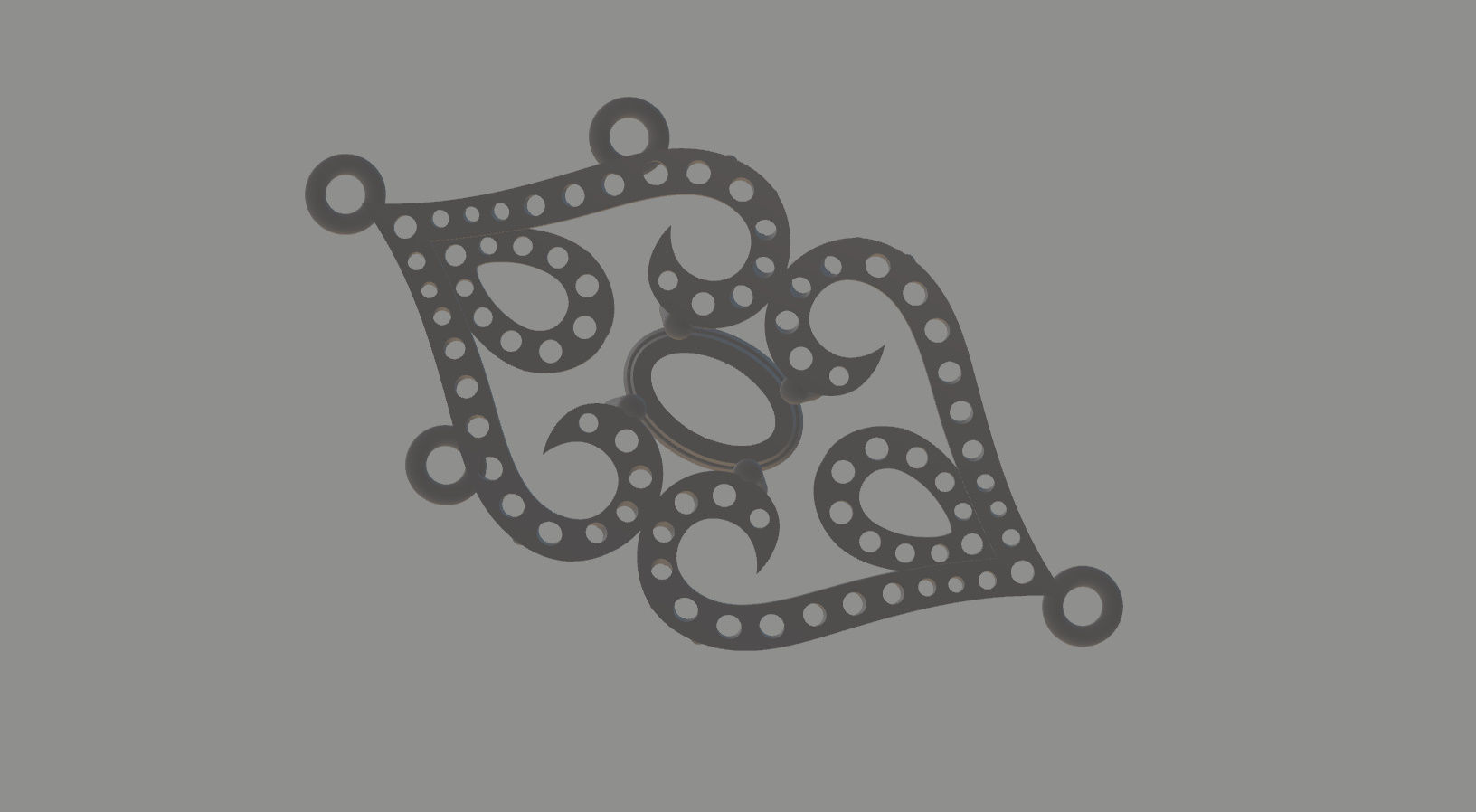 long dangle earrings with oval gemstone Free 3D print model_43