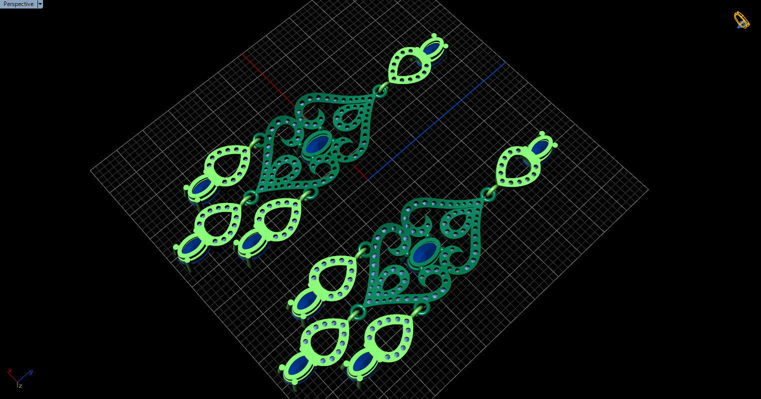 long dangle earrings with oval gemstone Free 3D print model_18