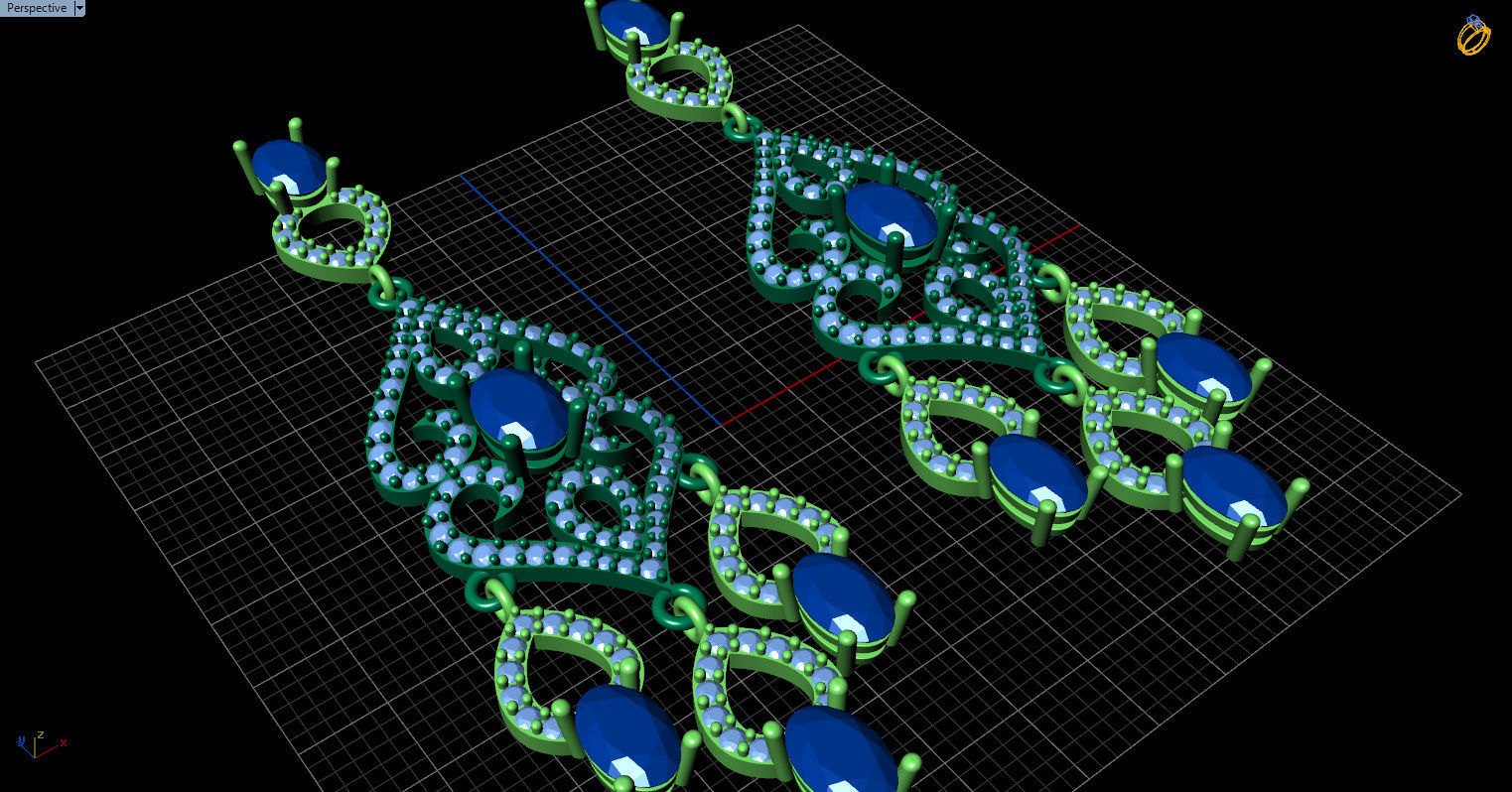 long dangle earrings with oval gemstone Free 3D print model_16