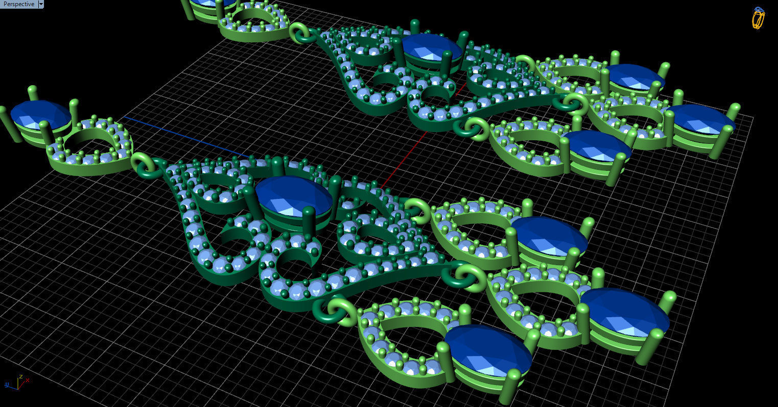 long dangle earrings with oval gemstone Free 3D print model_12