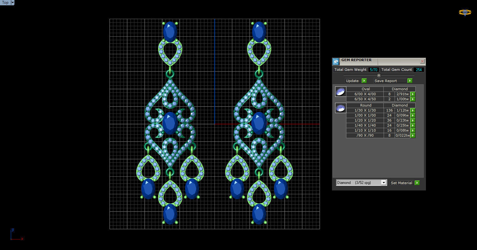 long dangle earrings with oval gemstone Free 3D print model_25