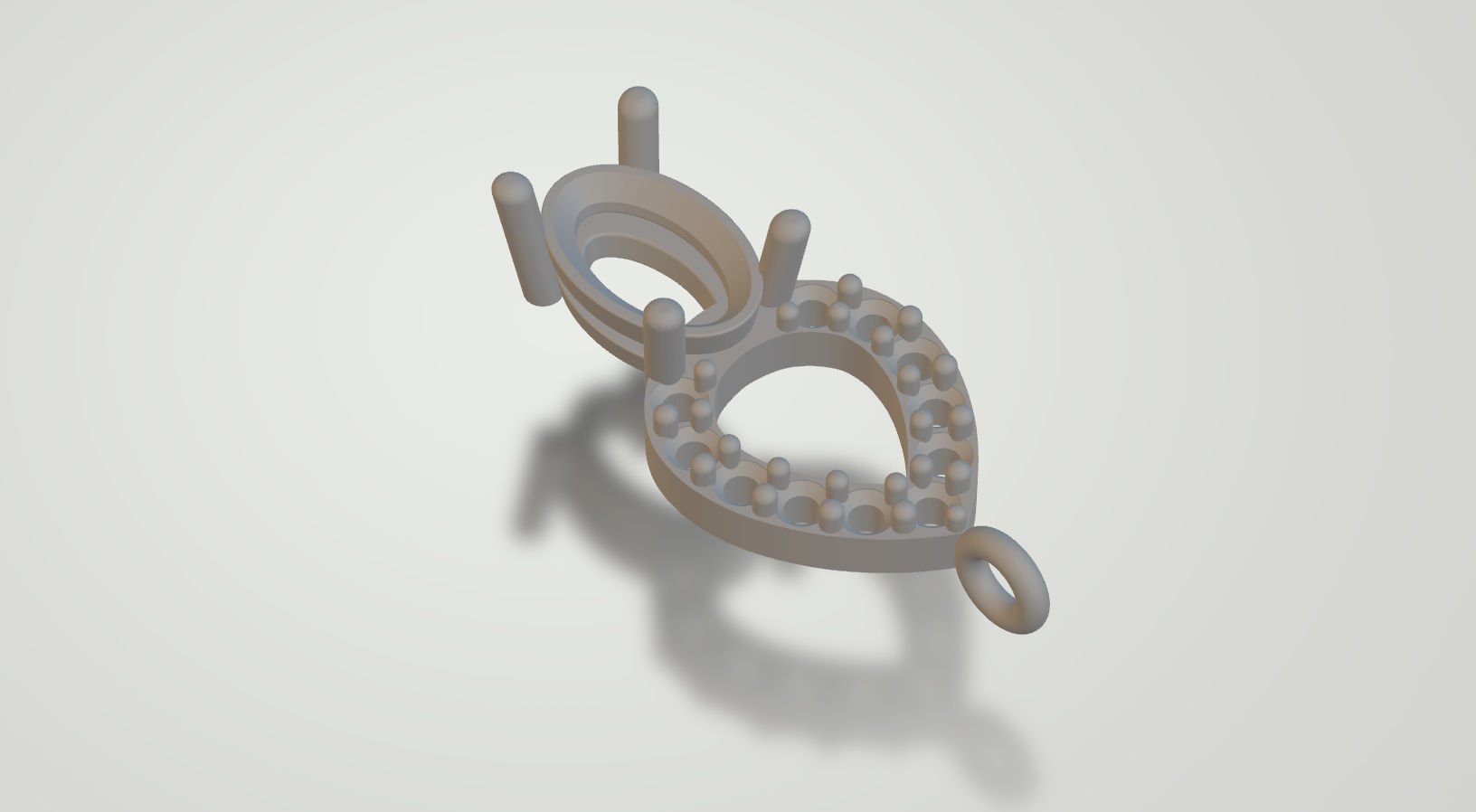 long dangle earrings with oval gemstone Free 3D print model_36