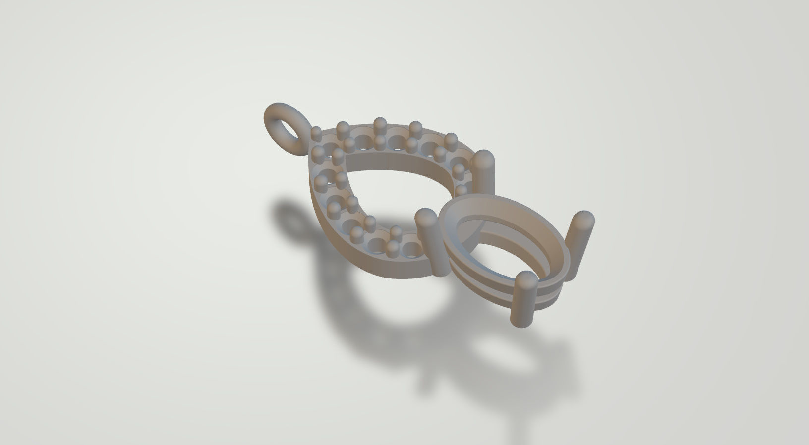 long dangle earrings with oval gemstone Free 3D print model_34