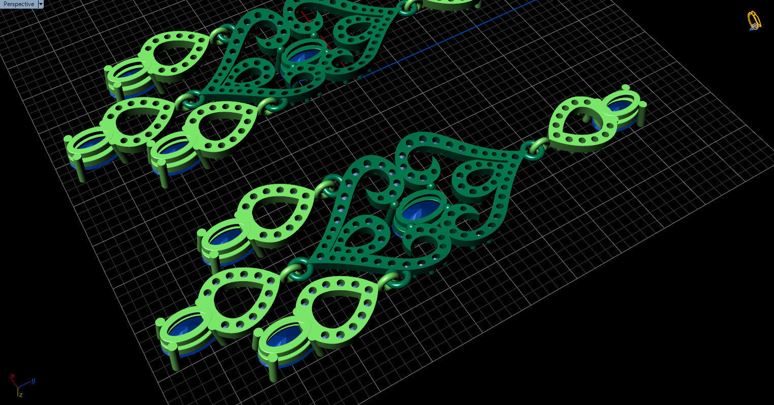 long dangle earrings with oval gemstone Free 3D print model_13