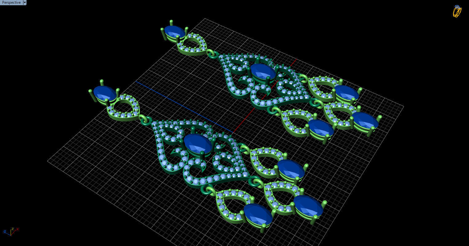 long dangle earrings with oval gemstone Free 3D print model_17