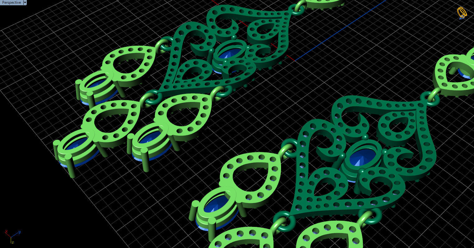 long dangle earrings with oval gemstone Free 3D print model_19