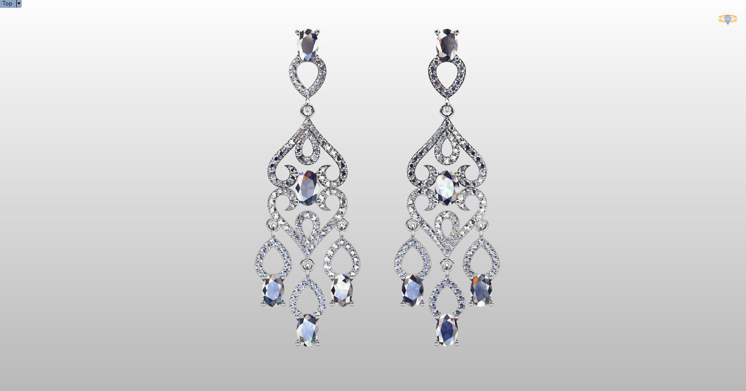 long dangle earrings with oval gemstone Free 3D print model_45