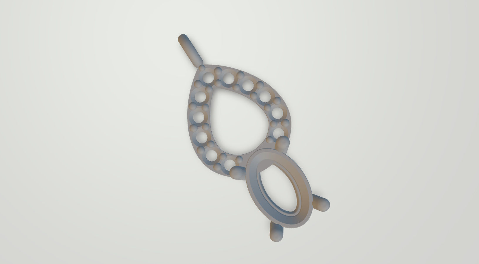 long dangle earrings with oval gemstone Free 3D print model_33