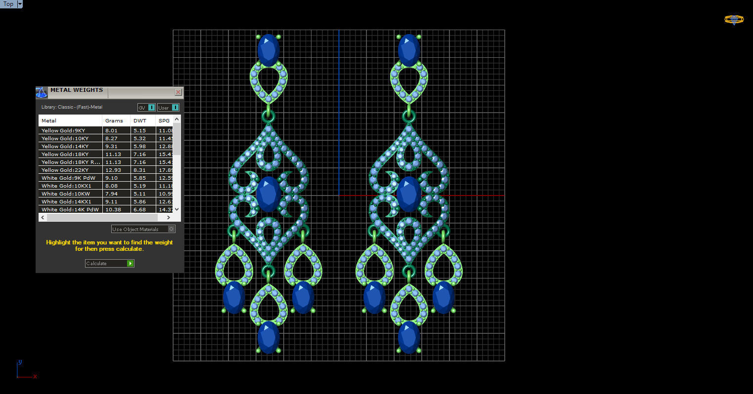 long dangle earrings with oval gemstone Free 3D print model_26