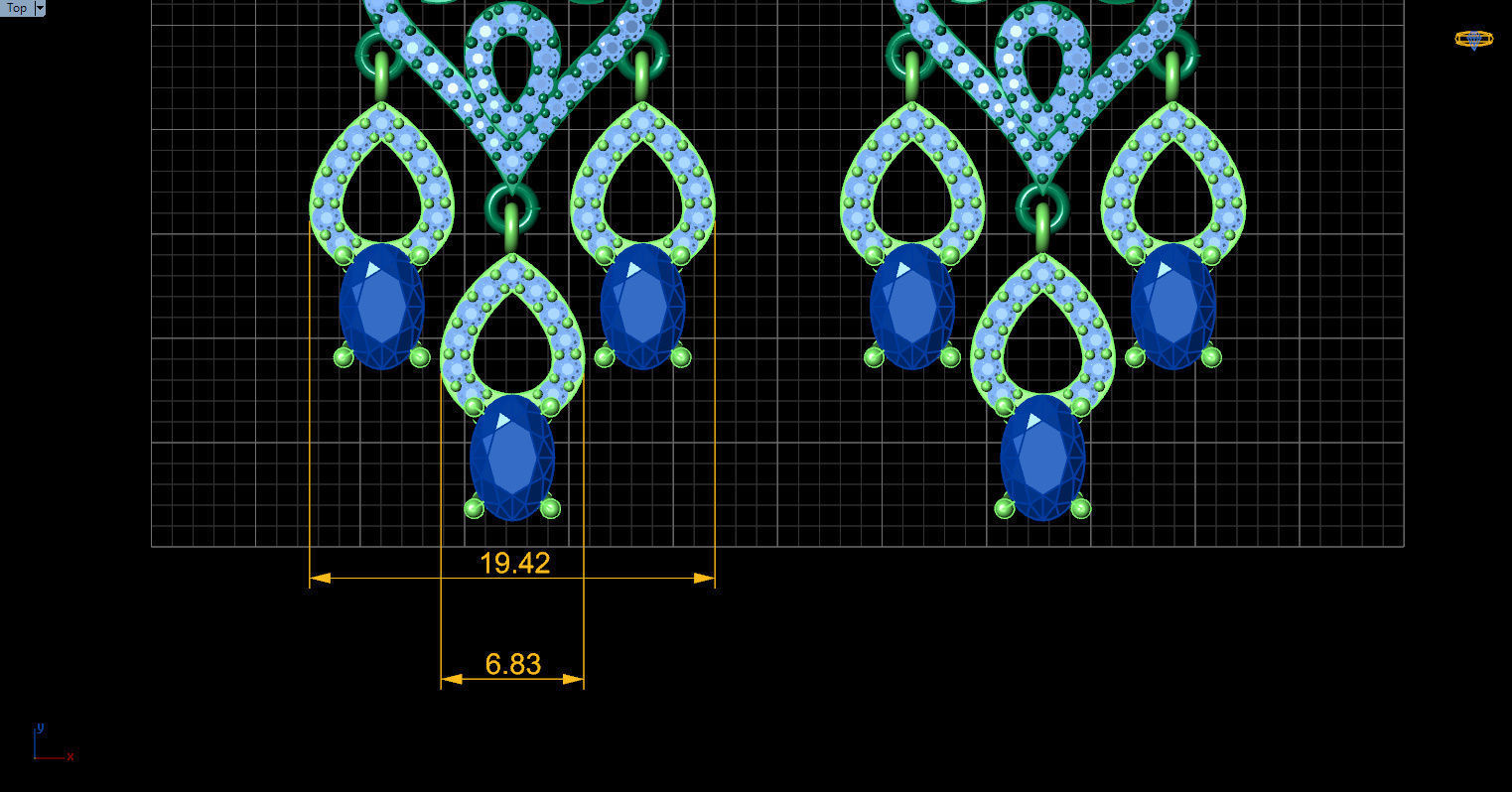 long dangle earrings with oval gemstone Free 3D print model_31