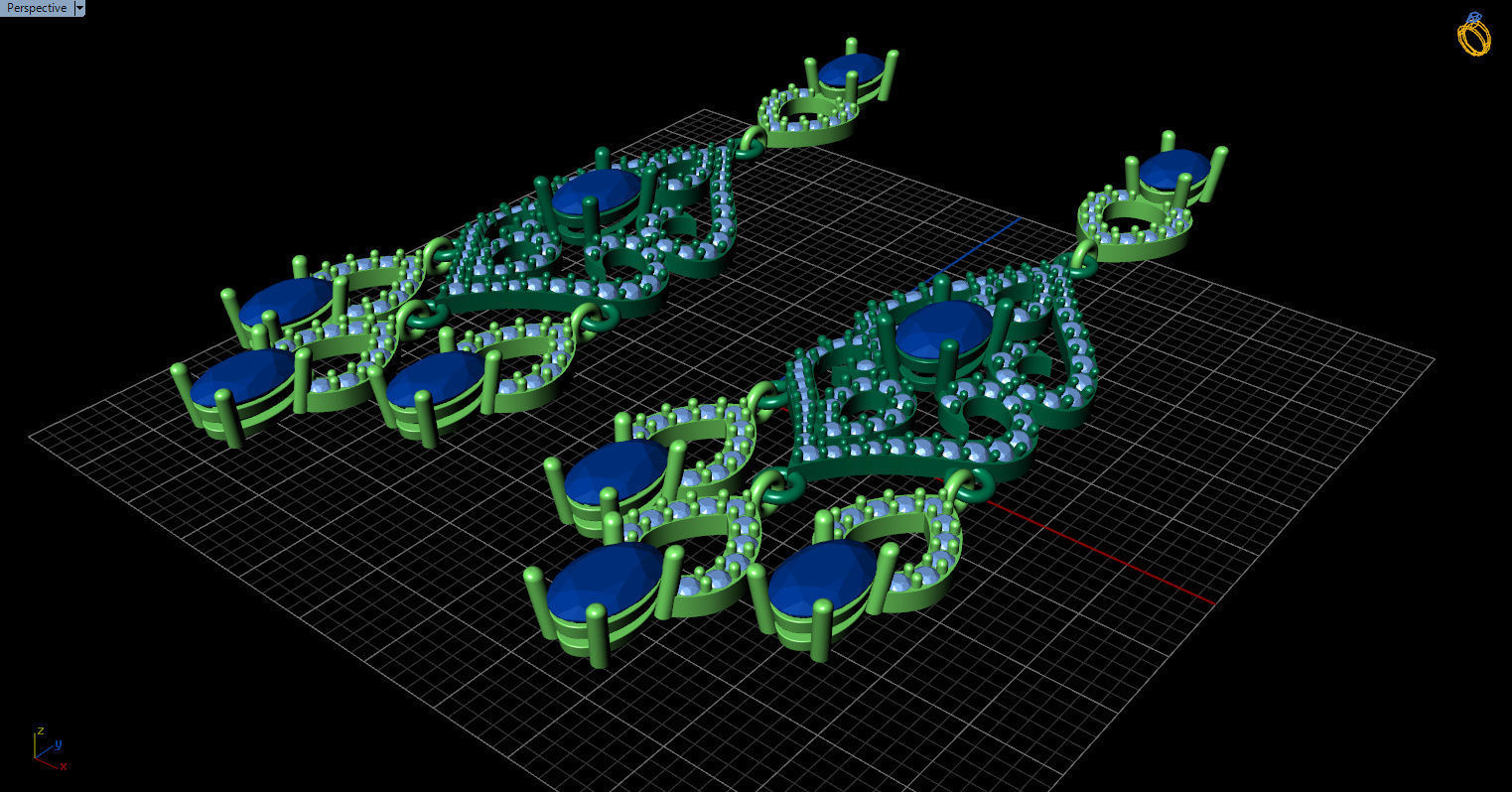 long dangle earrings with oval gemstone Free 3D print model_23