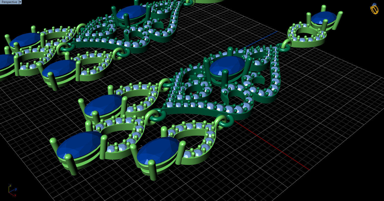 long dangle earrings with oval gemstone Free 3D print model_10