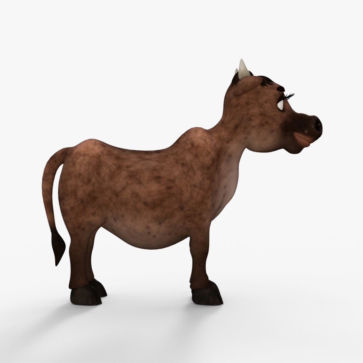 Cartoon Cow Low-poly 3D model_6