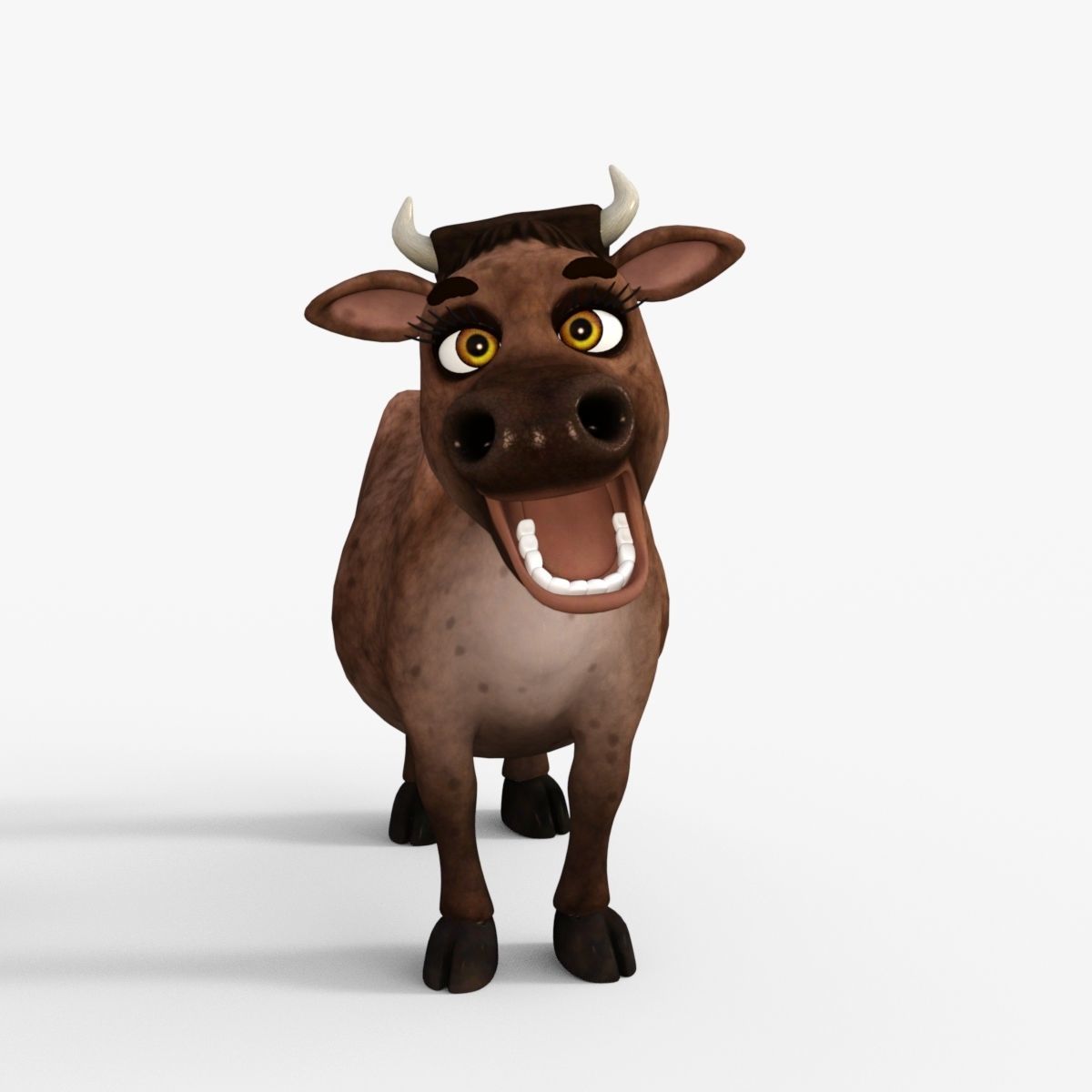 Cartoon Cow Low-poly 3D model_26