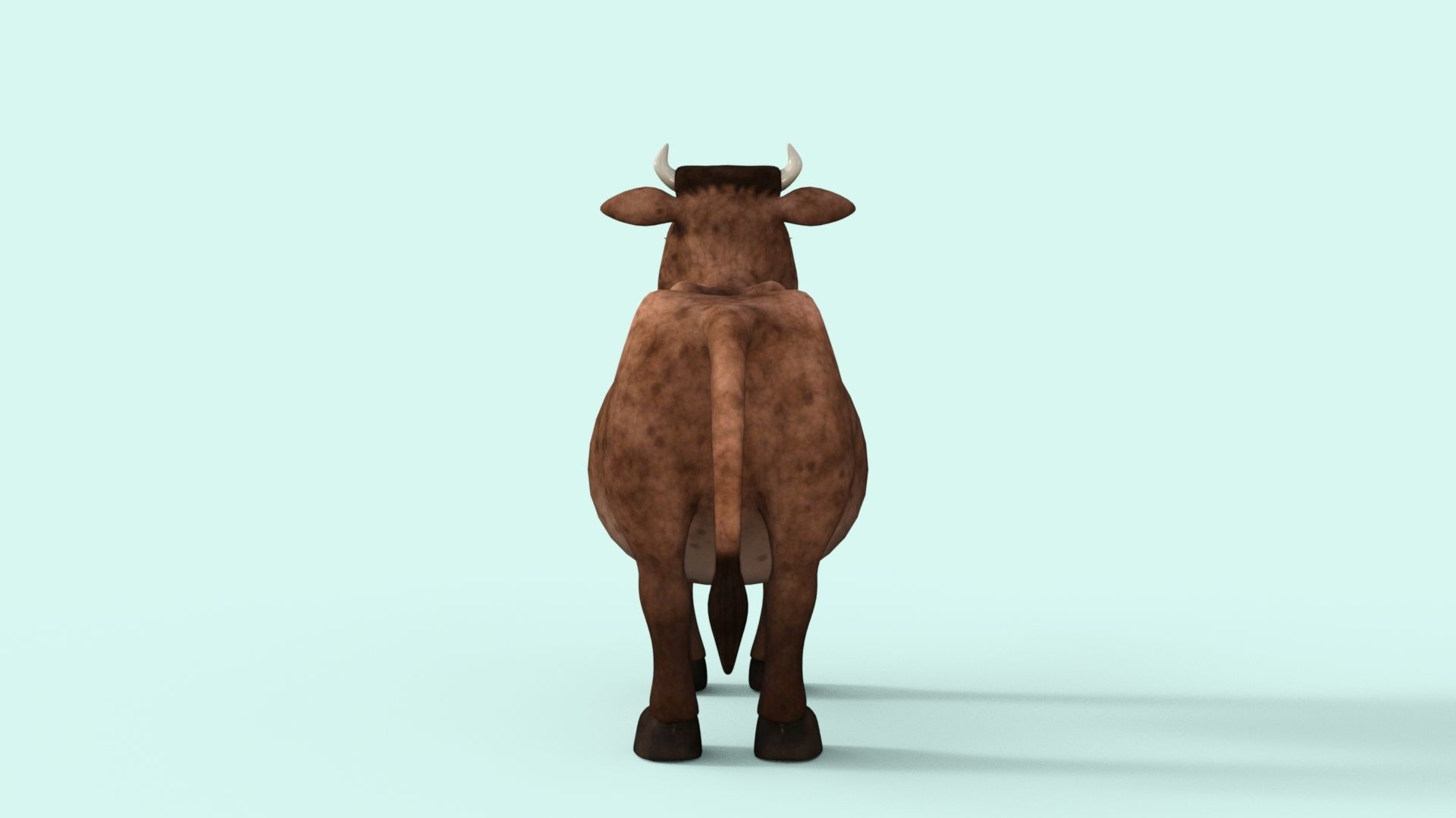 Cartoon Cow Low-poly 3D model_16
