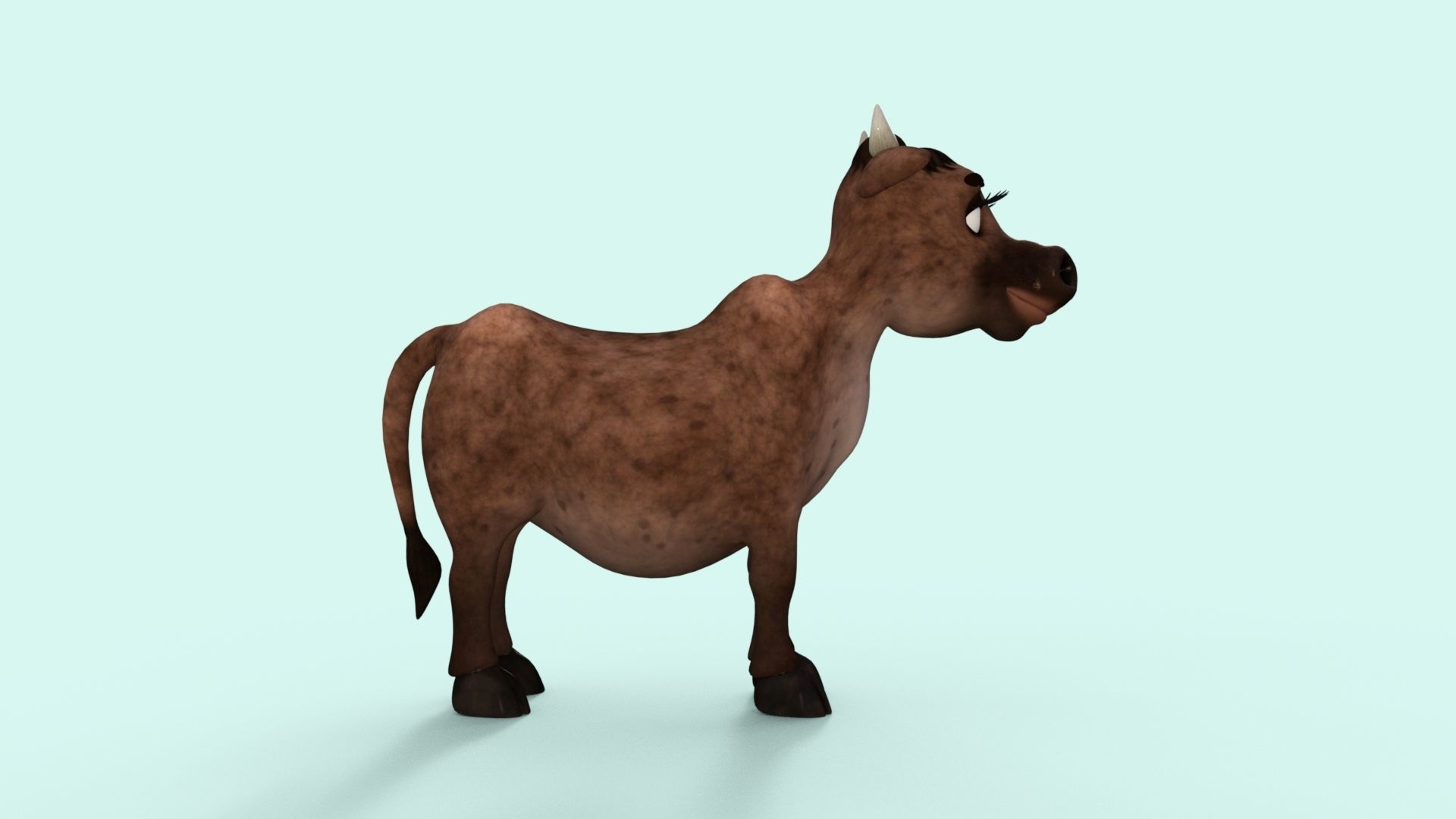 Cartoon Cow Low-poly 3D model_18