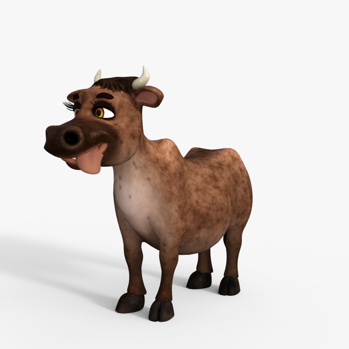 Cartoon Cow Low-poly 3D model_32