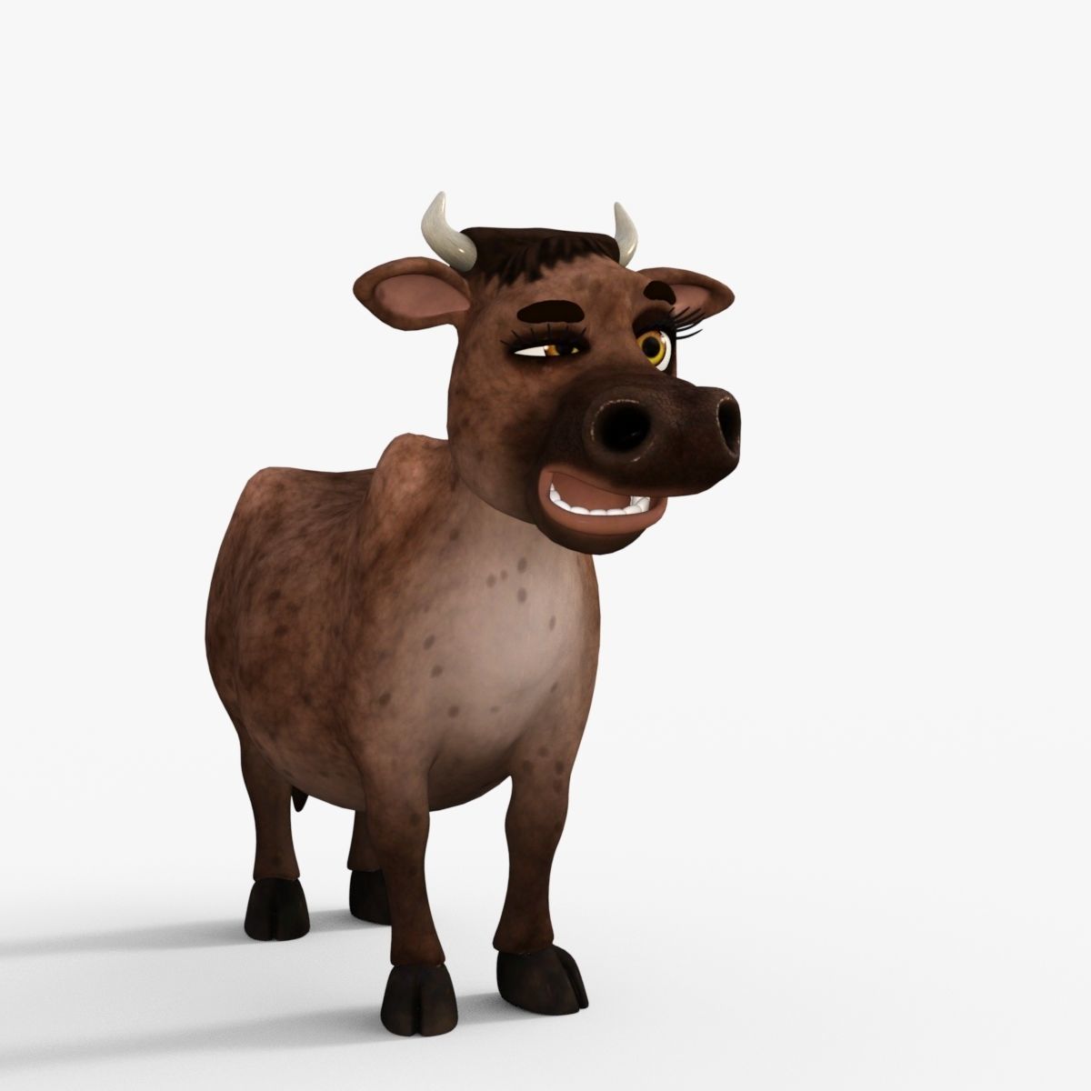 Cartoon Cow Low-poly 3D model_30