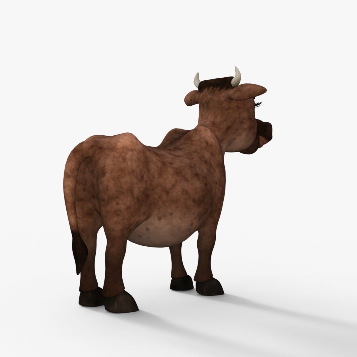 Cartoon Cow Low-poly 3D model_5