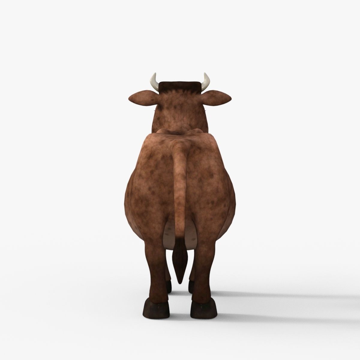 Cartoon Cow Low-poly 3D model_4