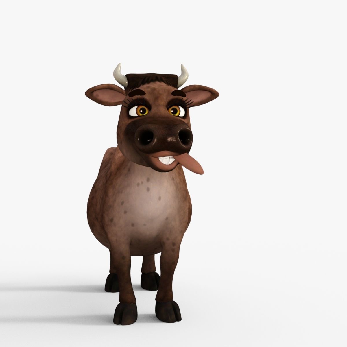 Cartoon Cow Low-poly 3D model_33