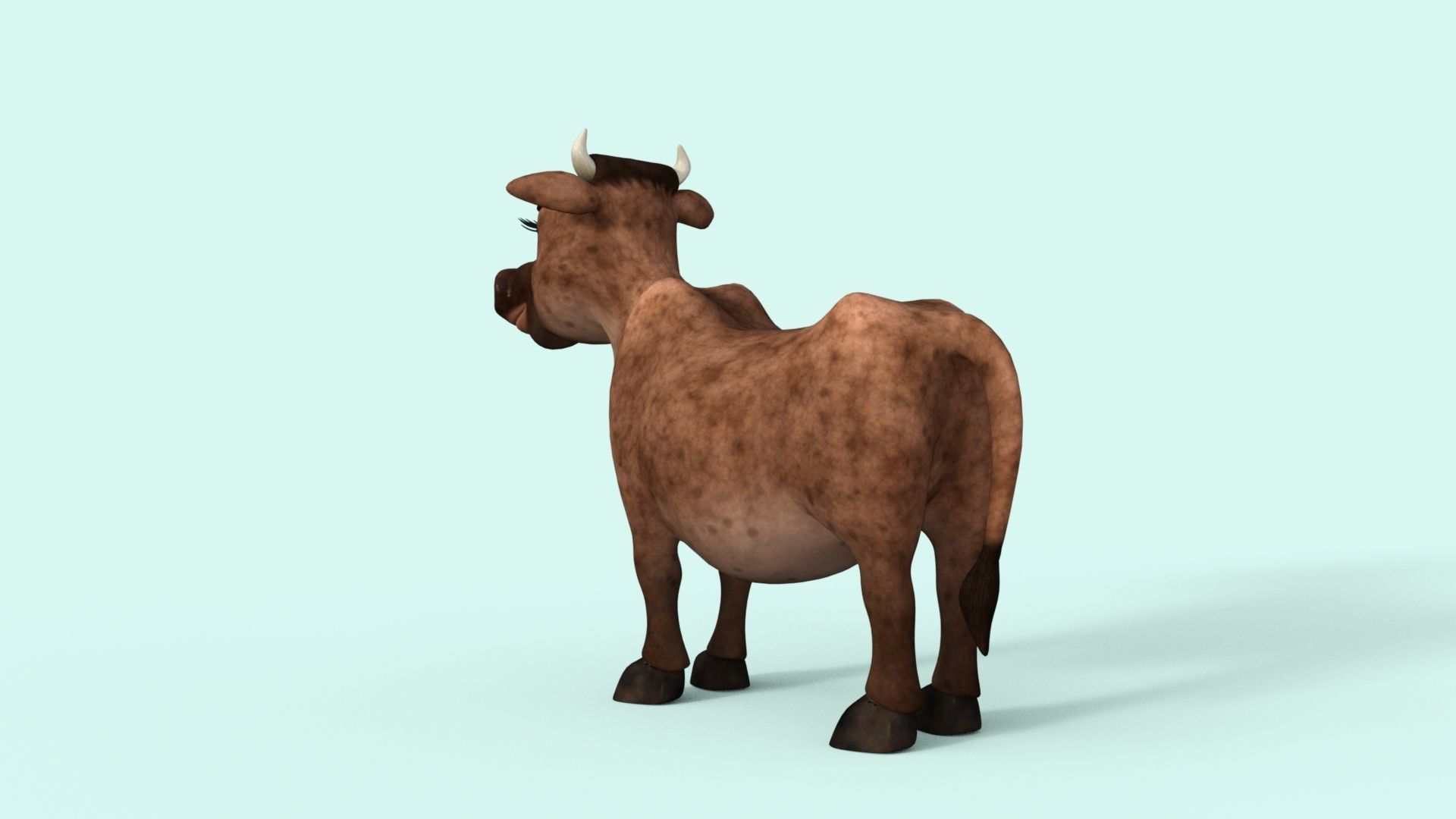 Cartoon Cow Low-poly 3D model_23