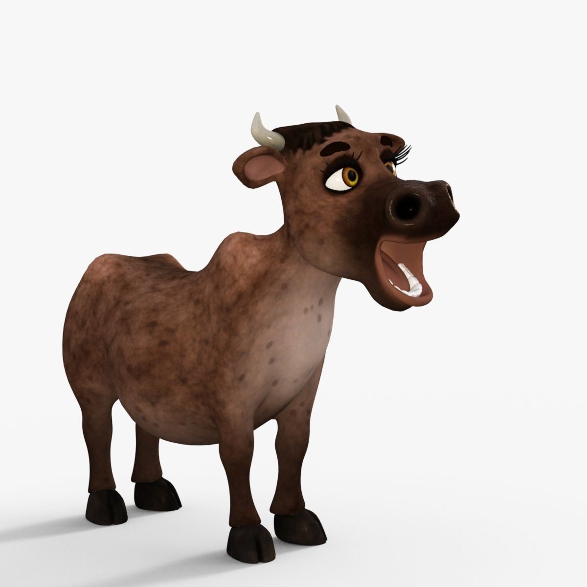 Cartoon Cow Low-poly 3D model_27