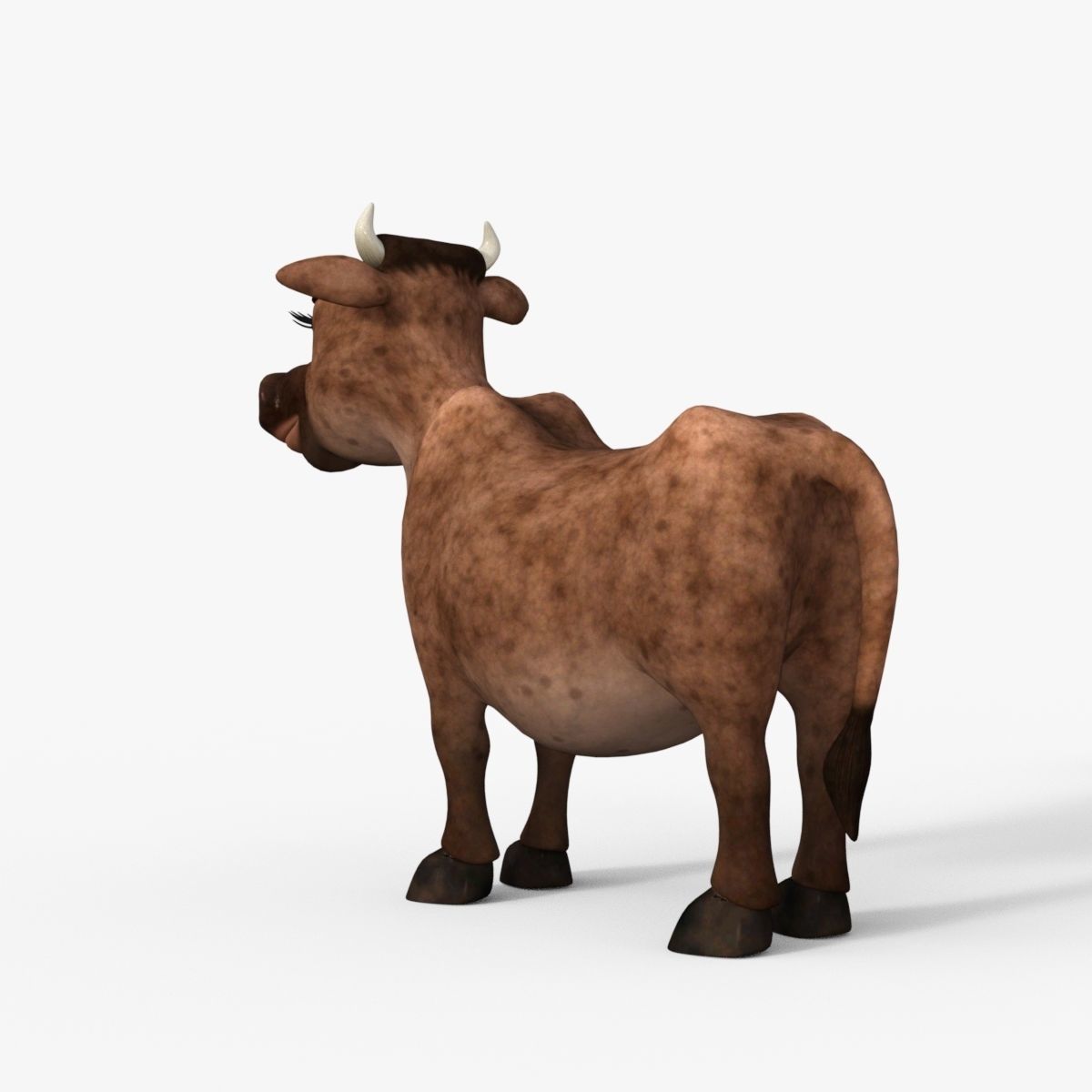 Cartoon Cow Low-poly 3D model_11
