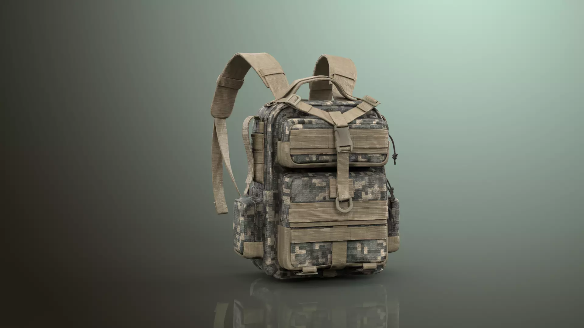 Military Backpack 02 Free 3D model