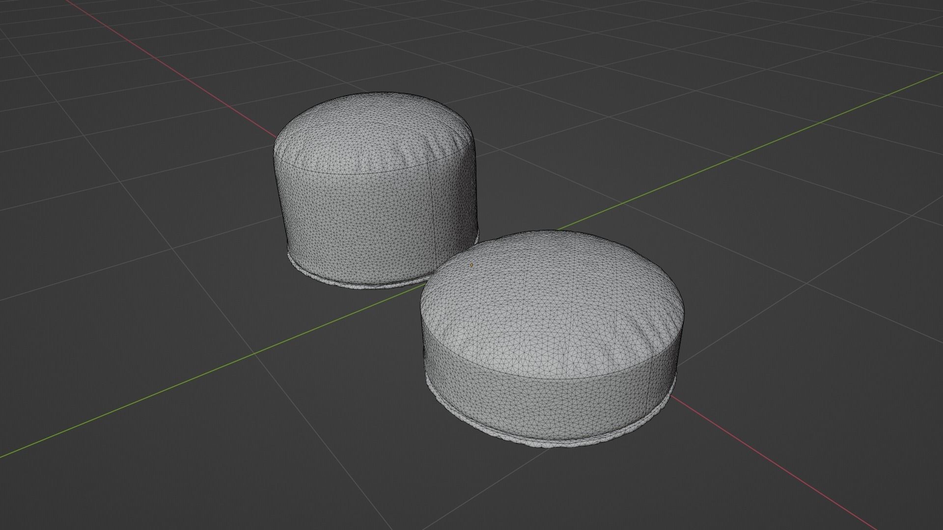 Pillow Low-poly 3D model_7