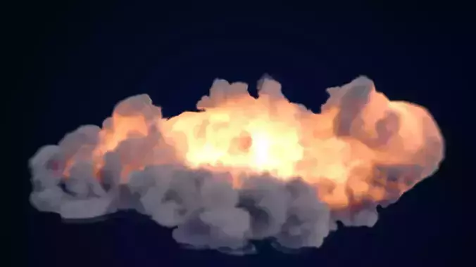 Explosion 02 VDB Animated Sequence 3D model