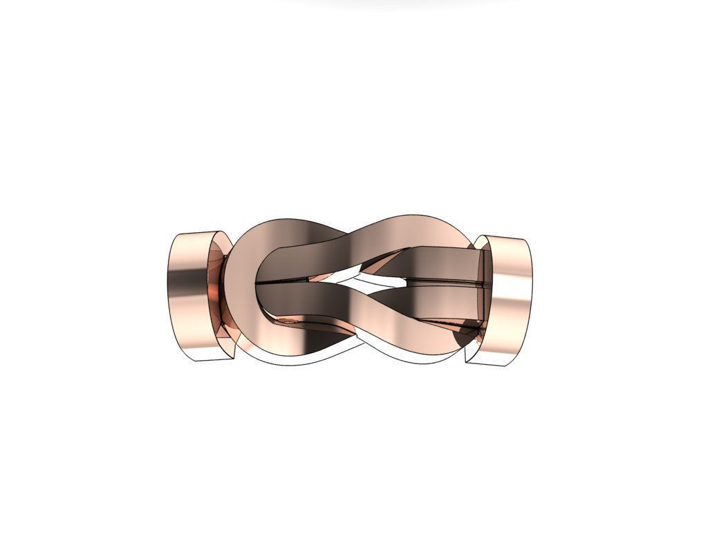 Chance Infinie Large bracelet 3D print model_7