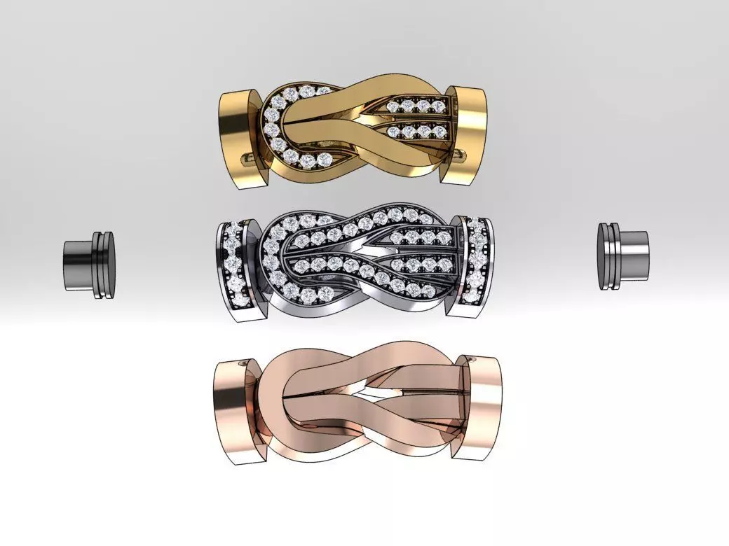 Chance Infinie Large bracelet 3D print model_0