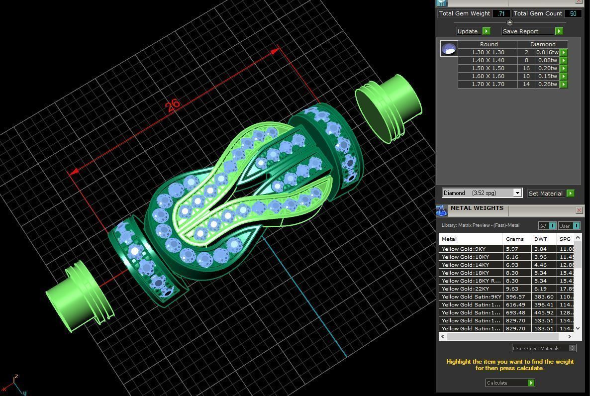 Chance Infinie Large bracelet 3D print model_10