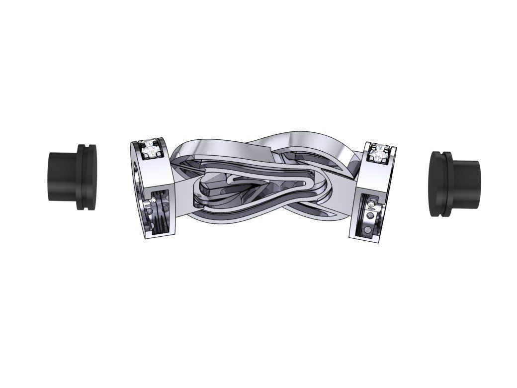 Chance Infinie Large bracelet 3D print model_8