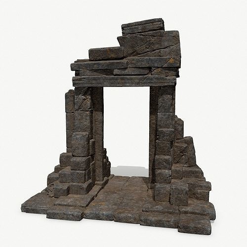 Rock  Gate Low-poly 3D model