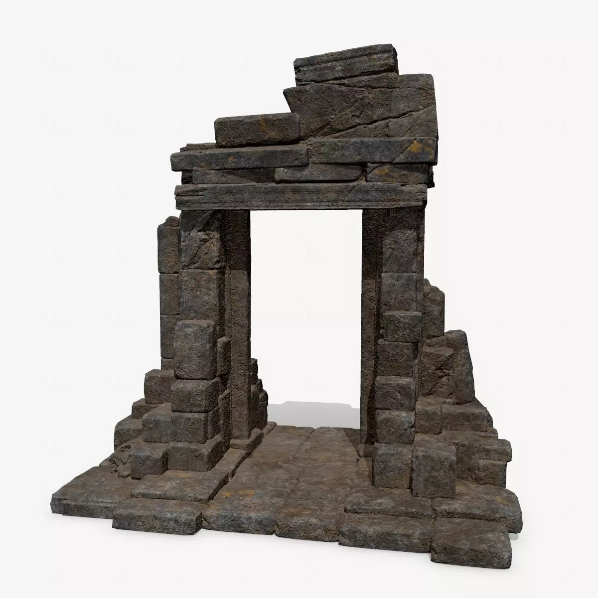 Rock  Gate Low-poly 3D model_0