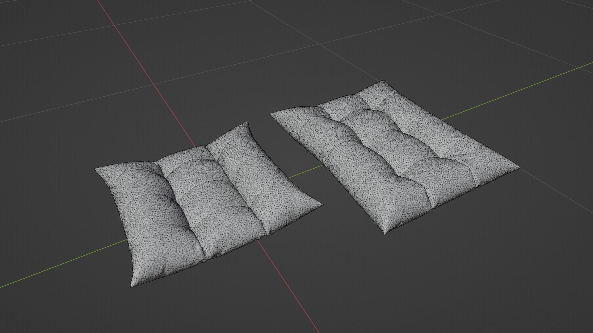 Cushion - Pillow Low-poly 3D model_7