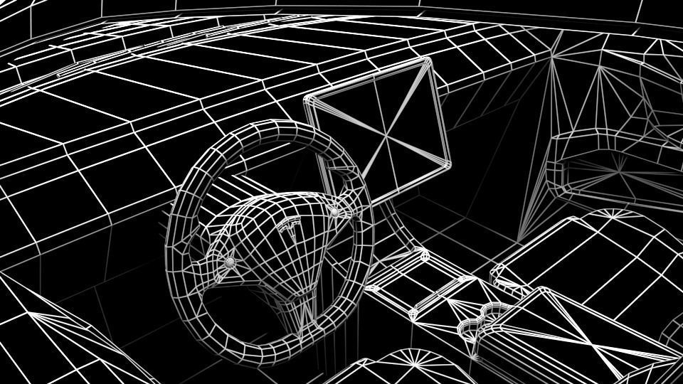 TESLA MODEL 3 Low-poly 3D model_9