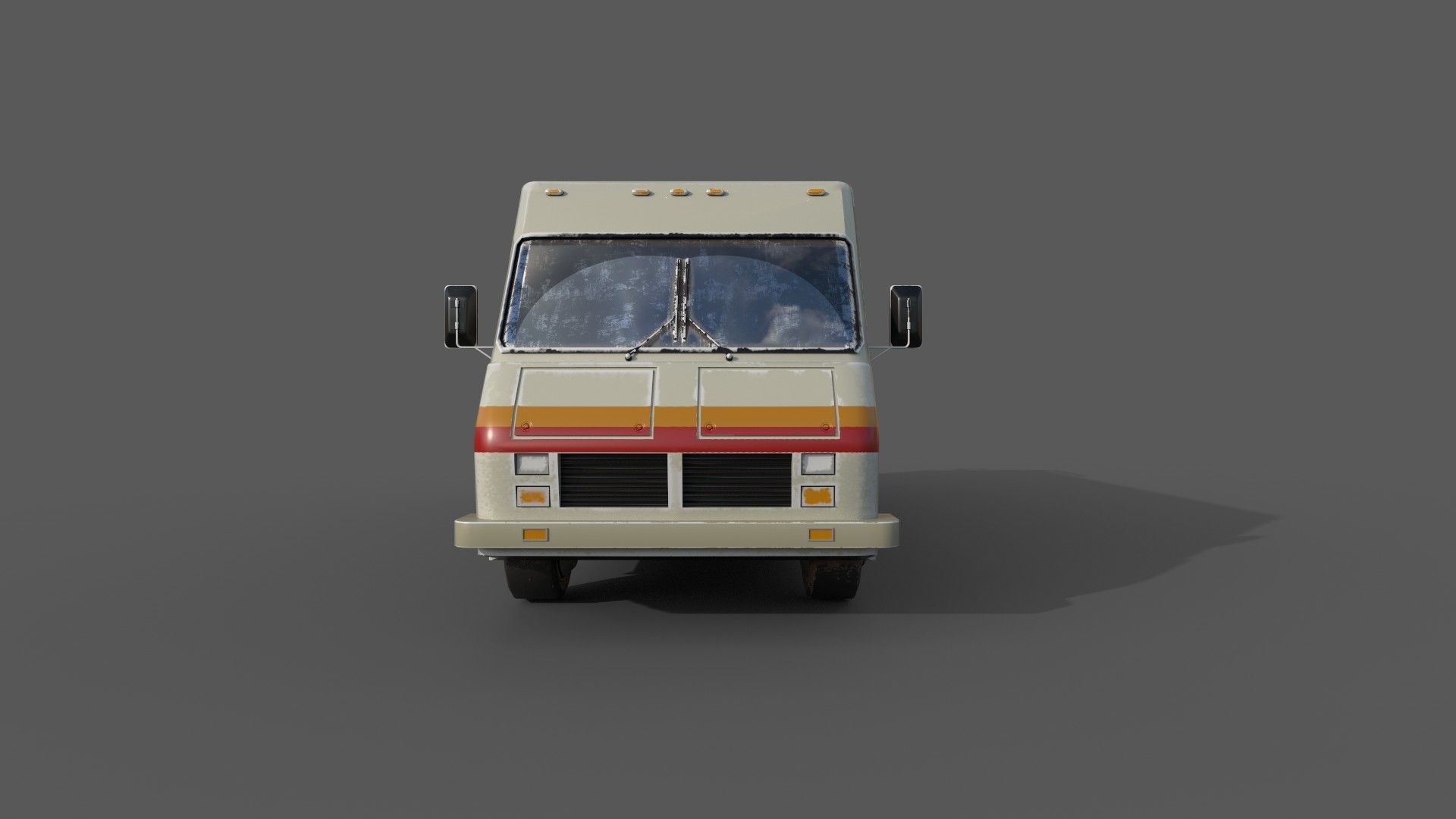3D model 1986 Fleetwood Bounder RV Breaking Bads caravan VR / AR / low ...