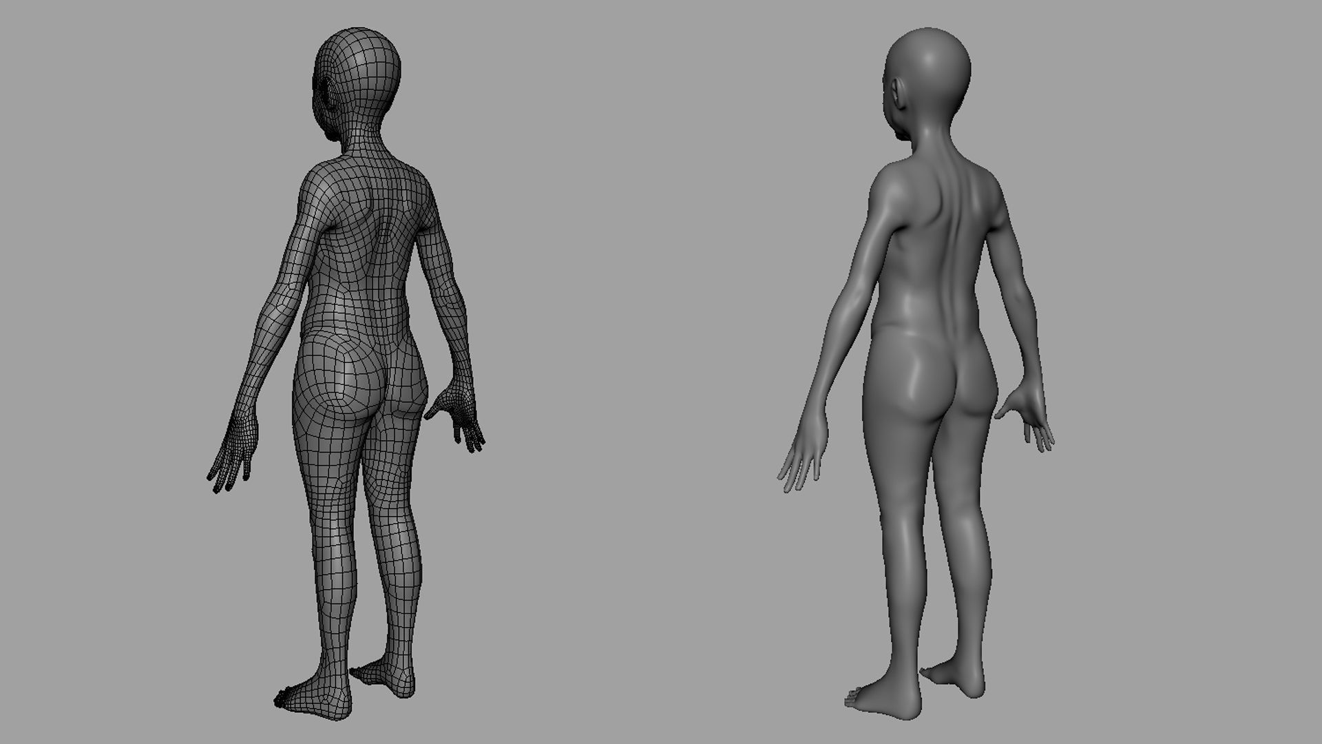 Old Couple BaseMesh 3D Model Collection_9