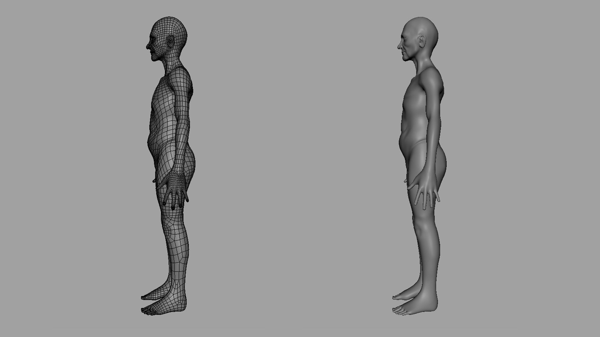 Old Couple BaseMesh 3D Model Collection_14