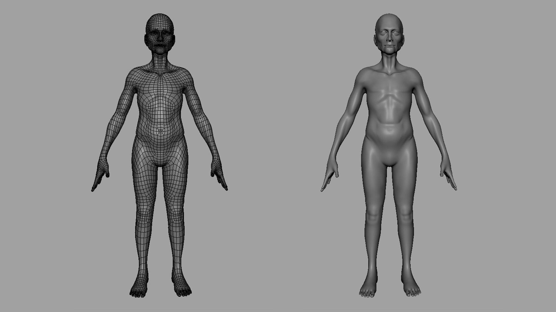 Old Couple BaseMesh 3D Model Collection_13