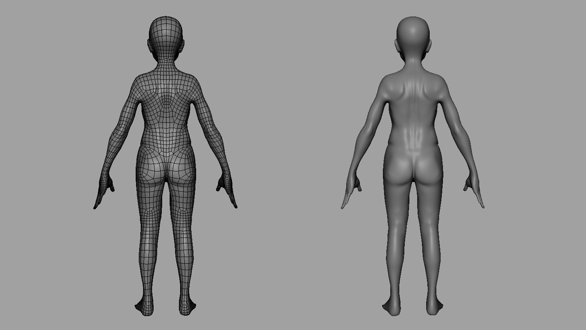 Old Couple BaseMesh 3D Model Collection_10